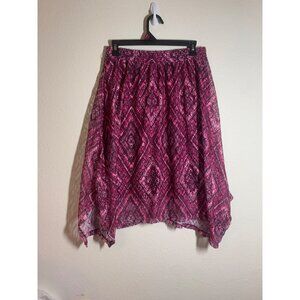 Faded Glory Lined Lace Skirt Boho Handkerchief Y2K Business Casual Medium (8/10)